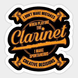 Funny Clarinet Player Clarinetist Gift Sticker